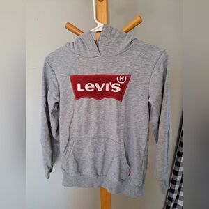 Levi's Gray Kids Hoodie with Red Logo